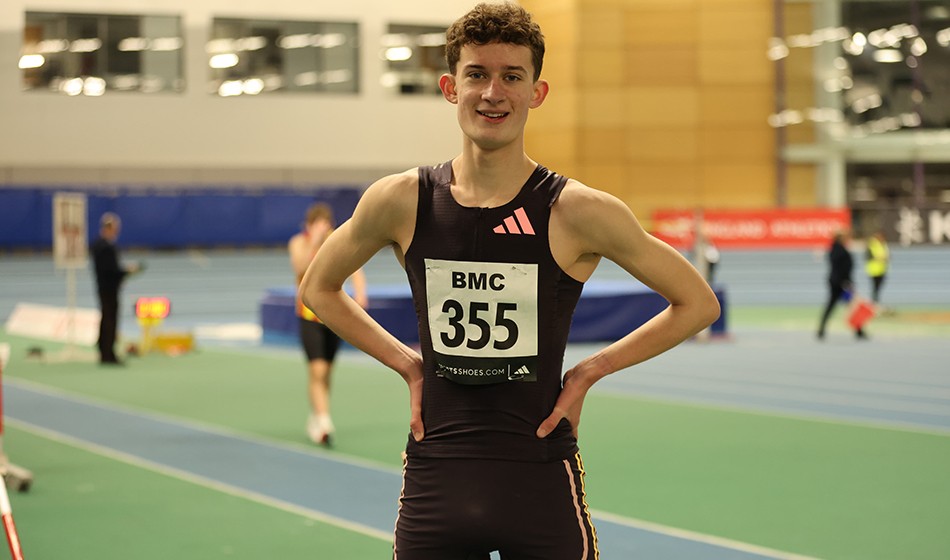 Evan Grime sets UK U17 indoor 1500m record